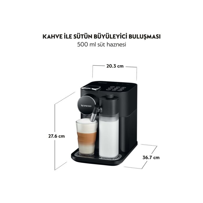 Nespresso F541 Gran Latissima Süt Çözümlü Kahve Makinesi,Siyah - Görsel 2