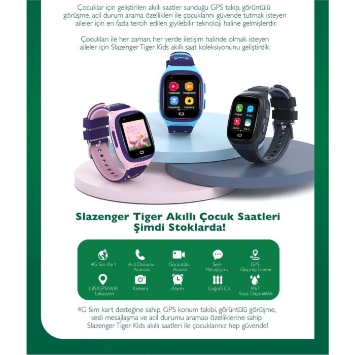 Slazenger Akıllı Çocuk Saati 4.5g S Im Kart Destekli Görüntülü Görüşme Özelliği - Görsel 5