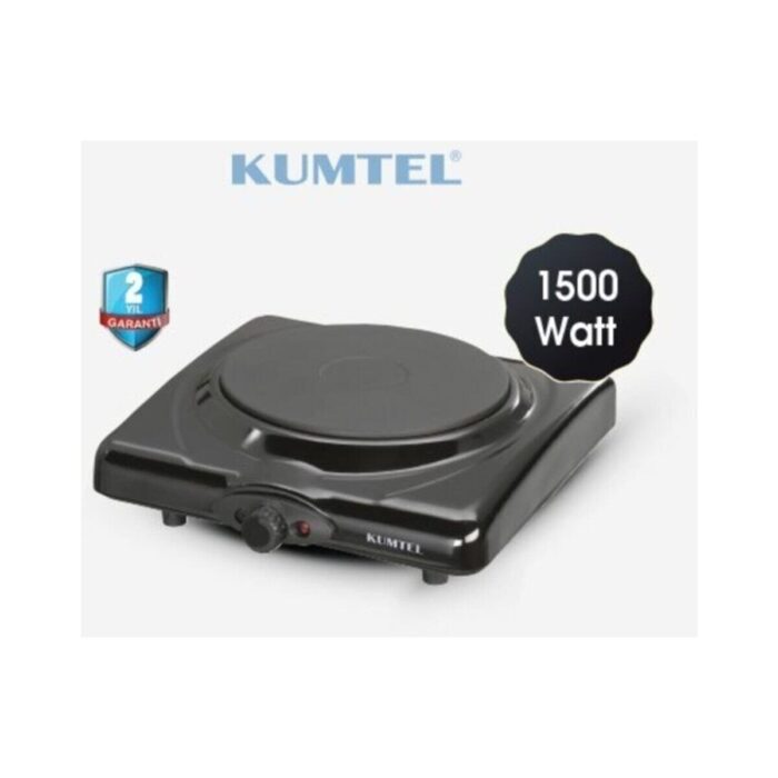 Kumtel LX-7115 Ayarlanabilir Termostatlı Tekli Elektrikli Ocak - Siyah - Görsel 3