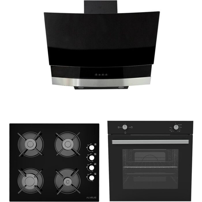 Alveus Siyah Nof 604 Ankastre Set [mod NOF-GLS640-MFA604] - Görsel 1