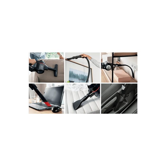 Bosch BCS711EXT 18V Şarjlı Dikey Süpürge – Bükülebilir Boru, Rotation Clean Filtre Sistemi ve Yüksek Emiş Gücü - Görsel 5