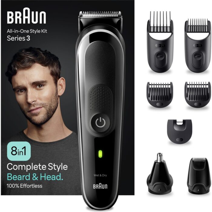 110000482617561.jpg Braun Series 3 MGK3440 Hepsi Bir Arada Şekillendirme Seti, 8’i 1 Arada Erkek Bakım Kiti - Görsel 1