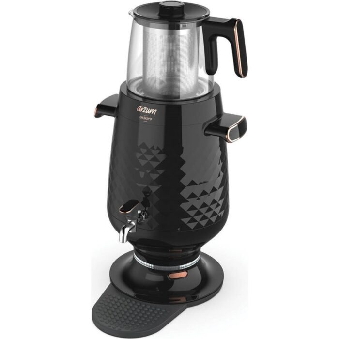 Arzum Ehlikeyf Semaver 3,5 Litre Siyah Plastik Gövde Cam Demlik Hızlı Demleme ve Enerji Tasarrufu - Görsel 4