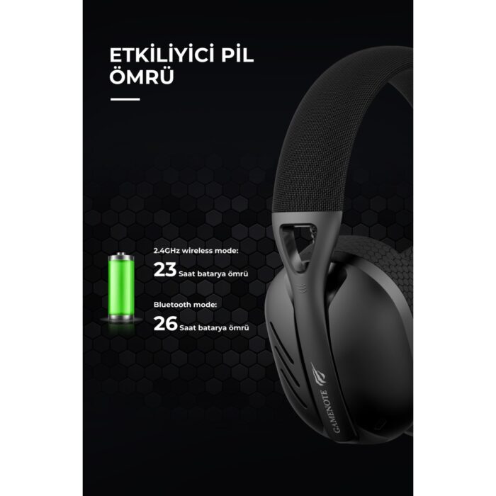 Havit Gamenote Fuxi-H3 Gaming Oyuncu Mikrofonlu Kulaklığı 7.1 - 4 Modlu (Bt, 2.4ghz, Type-C, 3.5mm) - Görsel 4