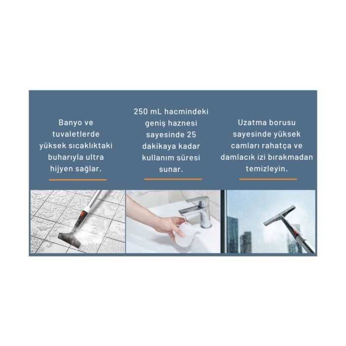 Yui Nv602 Çok Fonksiyonlu Buharlı Temizlik Makinesi - Buharlı Temizleyici (Yui Türkiye Garantili) - Görsel 5