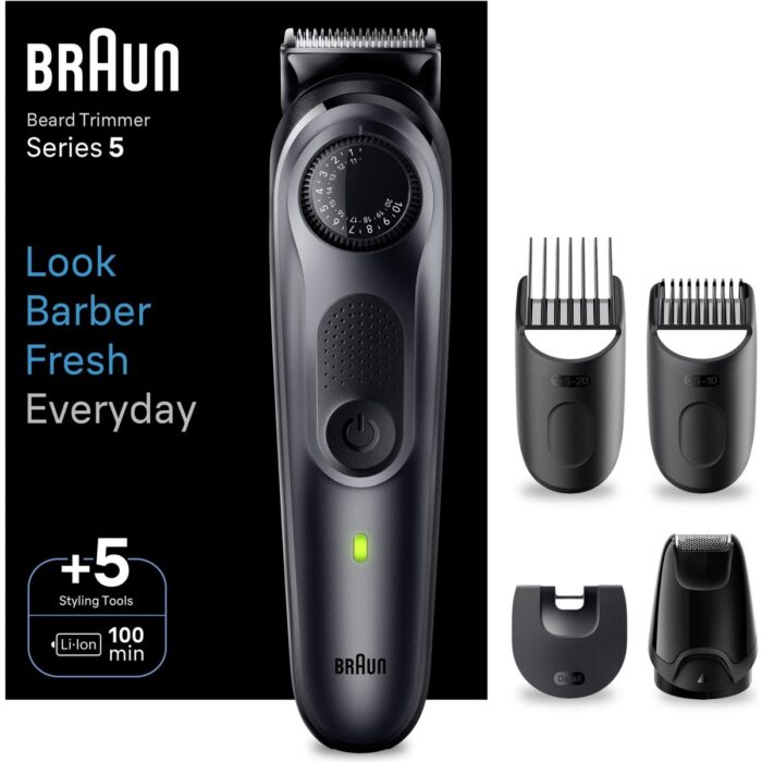 110000492409744.jpg Braun Series 5 BT5420 Sakal Düzeltici - Ultra Keskin Bıçak, Siyah Renk, 40 Uzunluk Ayarı, Suya Dayanıklı Tasarım - Görsel 1