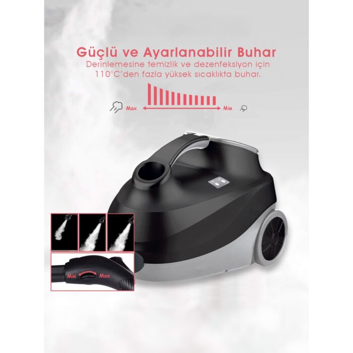 Pirantech  CB-107C Çok Fonksiyonlu Buharlı Temizlik Makinası - Buharlı Temizleyici - Görsel 4