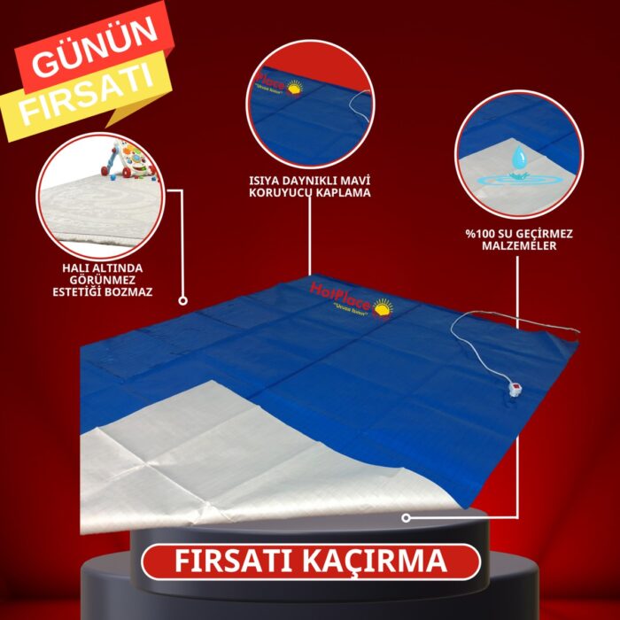 Hotplace Elektrikli Halı Altı Isıtıcı Su Geçirmez Yerden Isıtma - Görsel 1