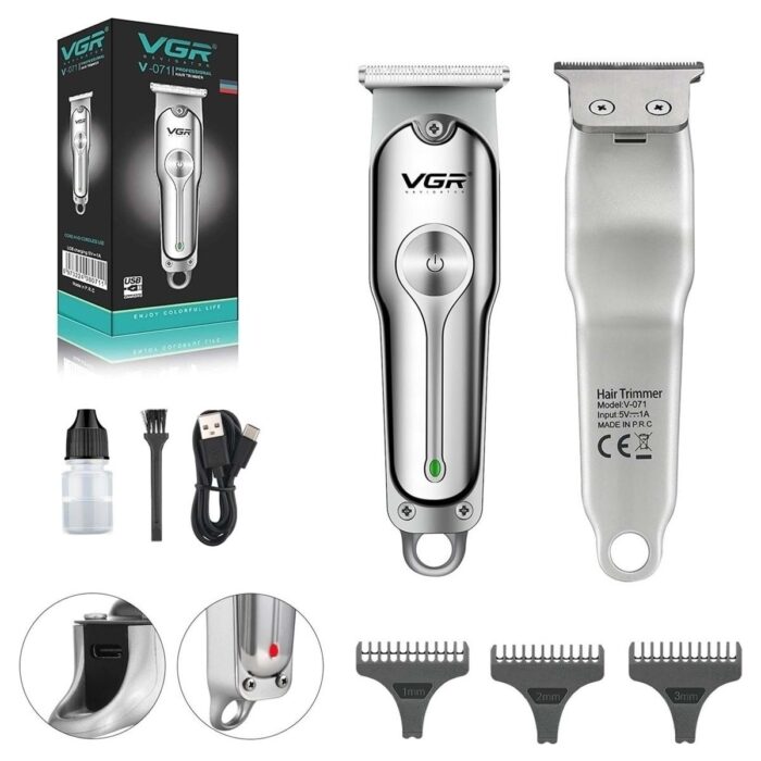 110000537116975.jpg Vgr Saç Sakal Tıraş Makinesi Mini Şarjlı Metal Profesyonel Vgr V-071 - Görsel 1