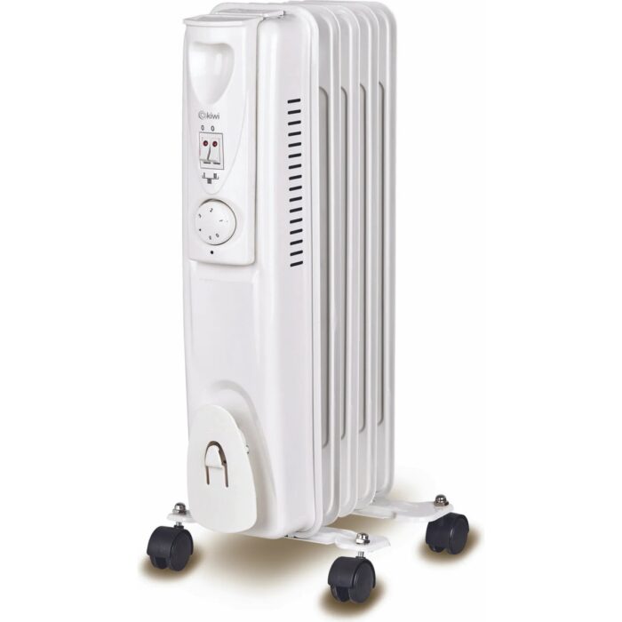 Kiwi Yağlı Radyatör 1000 Watt 5 Dilim Dikey Kullanım Beyaz Renkli Verimli Isıtma - Görsel 1