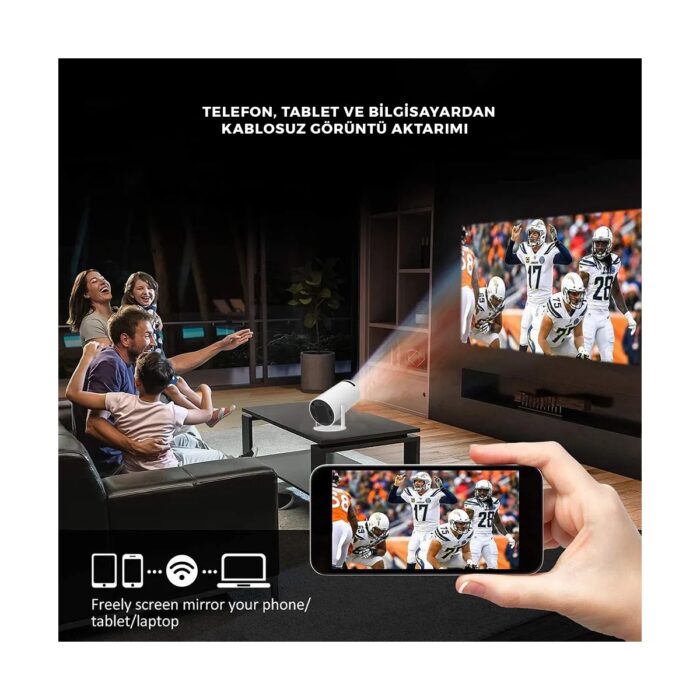 Hakopro H96 Mini Android 11.0 1080P Taşınabilir Projeksiyon Cihazı - Görsel 3