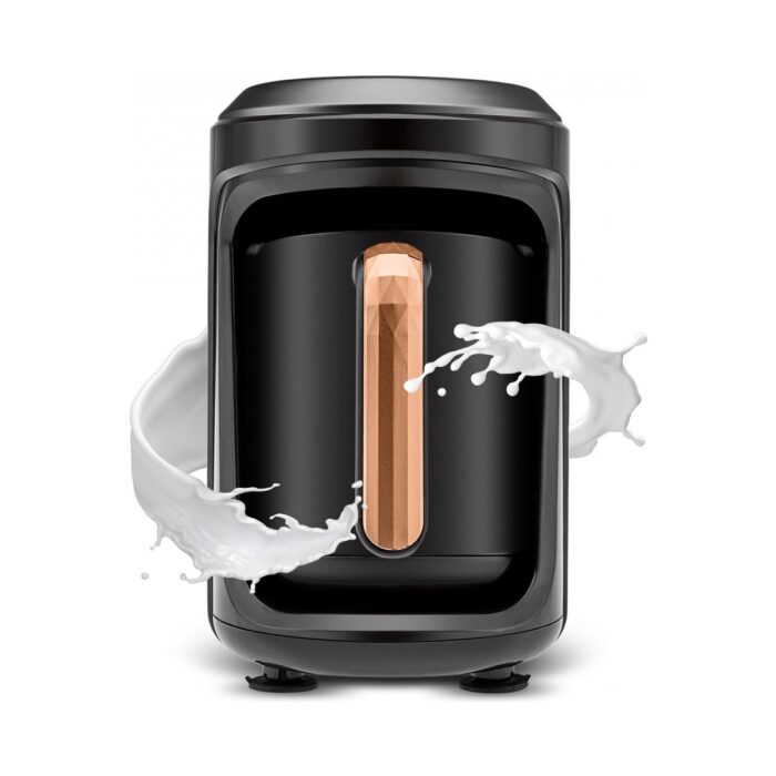 Karaca Hatır Hüps Quartz Közde Türk Kahvesi, Sütlü Türk Kahvesi, Sütlü İçecek Hazırlama Makinesi 5 Fincan Kapasiteli Bol Köpüklü Black Copper - Görsel 1