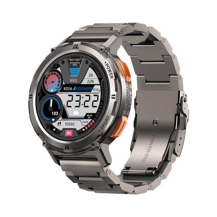 110000562251670.jpg Kospet Tank T2 Akıllı Saat Special Edition (Metal Kordonlu Paket) - Gri Renk - Kvk Teknik Servis Garantili - Görsel 1