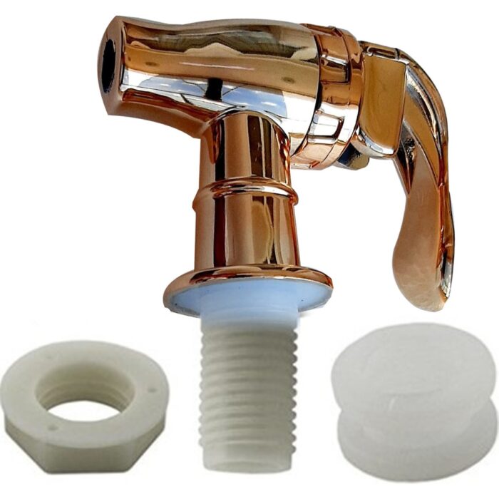 Genpazar Cam Sebil Damacana Yedek Musluğu, Yaylı Basmalı Tip (Gold Renk) - Görsel 1