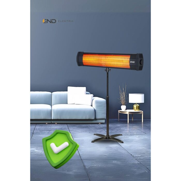 END Ufo Ayaklı Infrared Soba 2500W Termostatlı Elektrikli Soba - Görsel 3