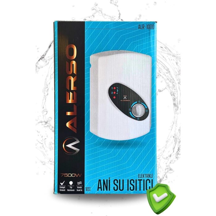Alerso Premium Elektrikli Banyo Şofbeni 7 Emniyetli Ani Su Isıtıcı 7500W - Görsel 2