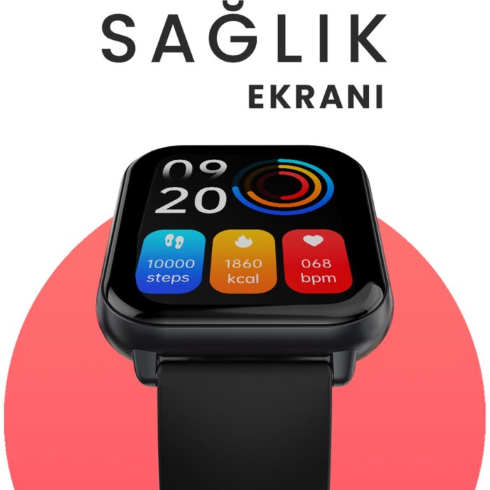 HiFuture FutureFit Zone2 Bluetooth 5.2 IP68 Su Geçirmez 1.96 inç Arama Özellikli iOS&Android Uyumlu Nabız Spor Kan Oksijen Takibi 50mm Akıllı Saat Siyah - Görsel 4