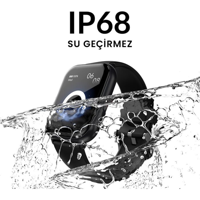 HiFuture FutureFit Zone2 Bluetooth 5.2 IP68 Su Geçirmez 1.96 inç Arama Özellikli iOS&Android Uyumlu Nabız Spor Kan Oksijen Takibi 50mm Akıllı Saat Siyah - Görsel 5