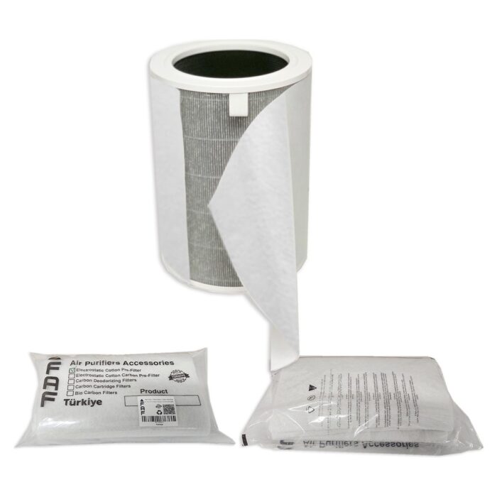 110000586258044.jpg Xiaomi 10 Adet Smart Air Purifier 4 Lite Nano Gümüş Iyonlu Elekrostatik Toz Tutucu Beyaz Ön Filtre - Görsel 1