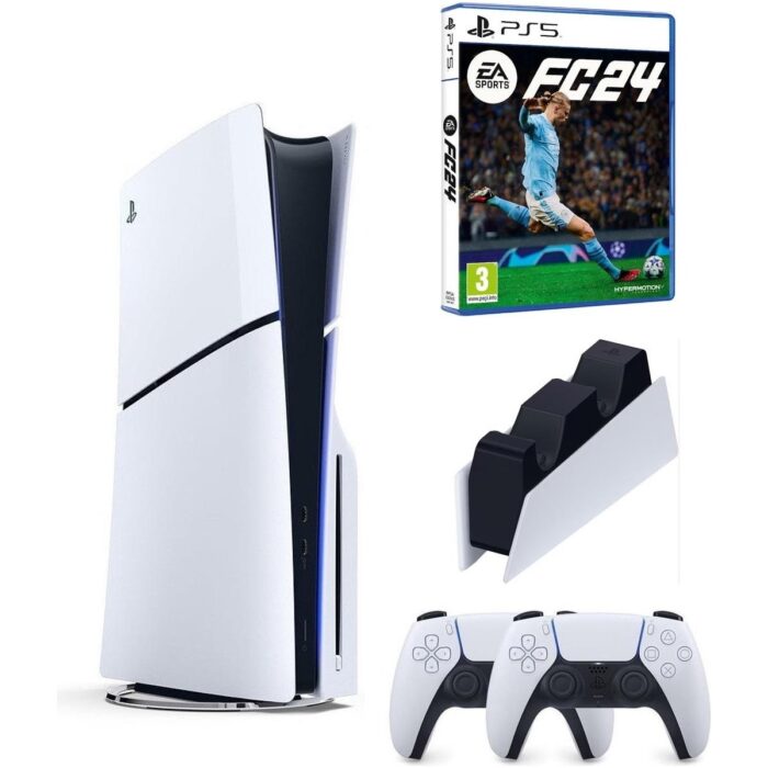 Sony Playstation 5 Slim + 2.Dualsense + Şarj İstasyonu + Fifa Fc 24 - Görsel 1