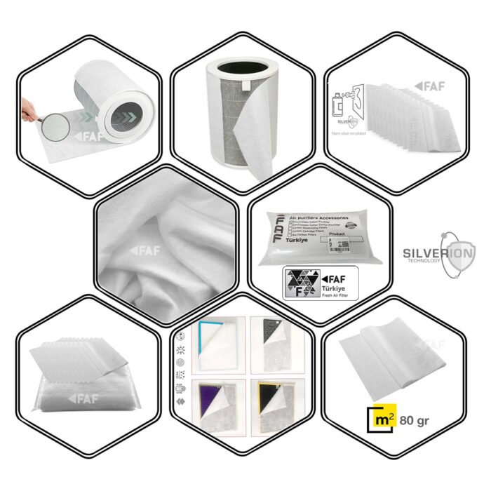 Faf 10 Adet Xiaomi Smart Air Purifier 4 Compakt  EU Uyumlu Gümüş İyonlu Elektrostatik Toz Tutucu Ön Filtre - Görsel 4