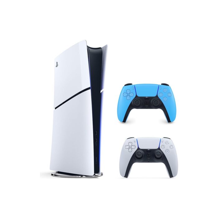 110000590144672.jpg Sony Playstation 5 Slim 1 Tb + Digital Edition + 2. Dualsense ( Beyaz - Mavi ) - Görsel 1