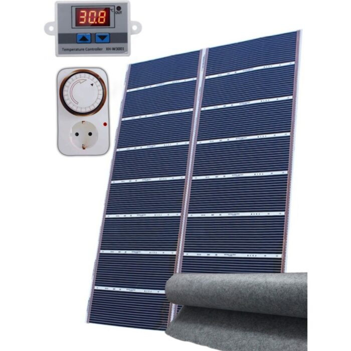 110000596808738.jpg Oxa 160X100 cm Dijital Termostatlı Keçeli Zaman Saatli Halı Altı Karbon Film Isıtıcı - Görsel 1