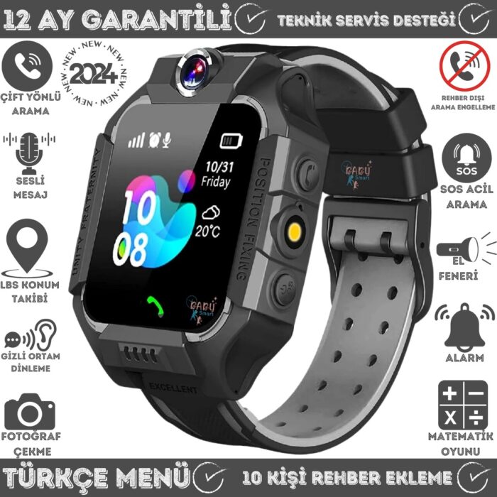 BabySmart Q19 LBS Konumlu Akıllı Çocuk Takip Saati Sim Kartlı Arama, Kameralı, Gizli Dinleme Özellikli - Görsel 1