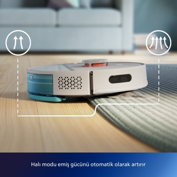 Philips XU3110/02 3100 Serisi HomeRun Aqua Islak Kuru Temizlik Robotu, Otomatik Boşaltma İstasyonlu, HomeRun, Açık Renk & Beluga Metalik, - Görsel 4