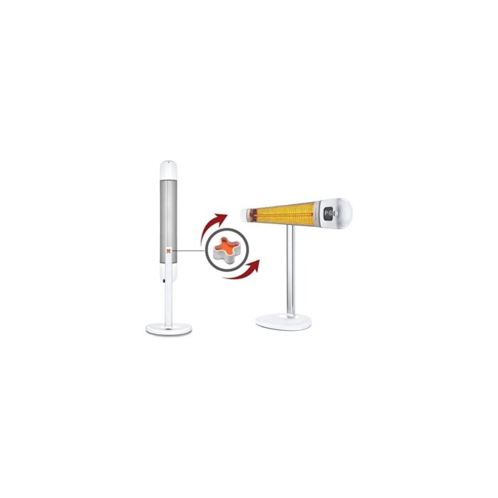 Luxeva Smart-Fr Akıllı Karbon Infrared Ayaklı Isıtıcı IP55 Su Geçirmezlik 2500W - Görsel 2