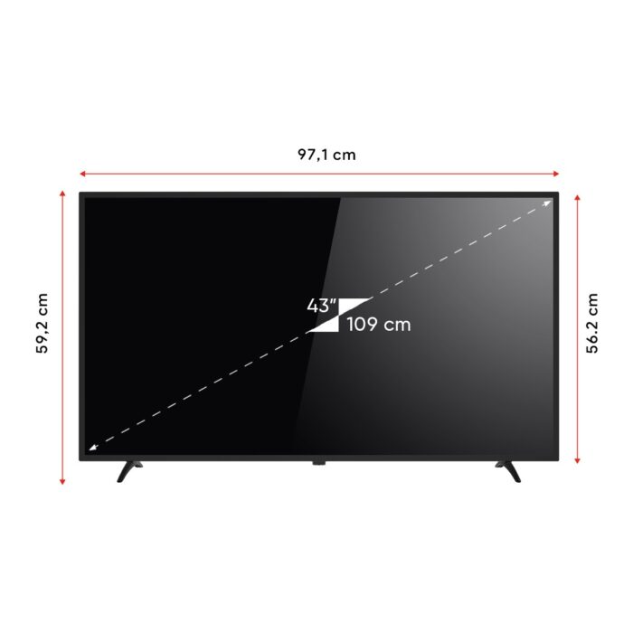 Next YE-43020GG4 43" 109 Ekran Uydu Alıcılı Full HD Smart LED TV - Görsel 3