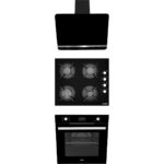 Alveus New 627 Siyah Cam 3'lü Ankastre Set [BİNDESİT-GLS640-MFA627]