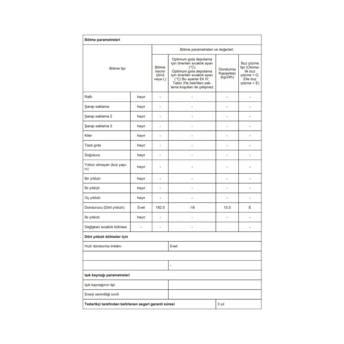 Profilo DF1024WEVV E Enerji Sınıfı 182 Lt 6 Çekmeceli Derin Dondurucu - Görsel 5
