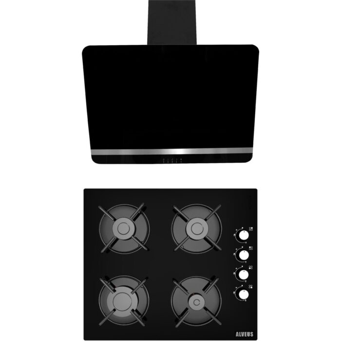 Alveus New Star 2'li Siyah Ankastre Set [BİNDESİT-GLS640] - Görsel 2