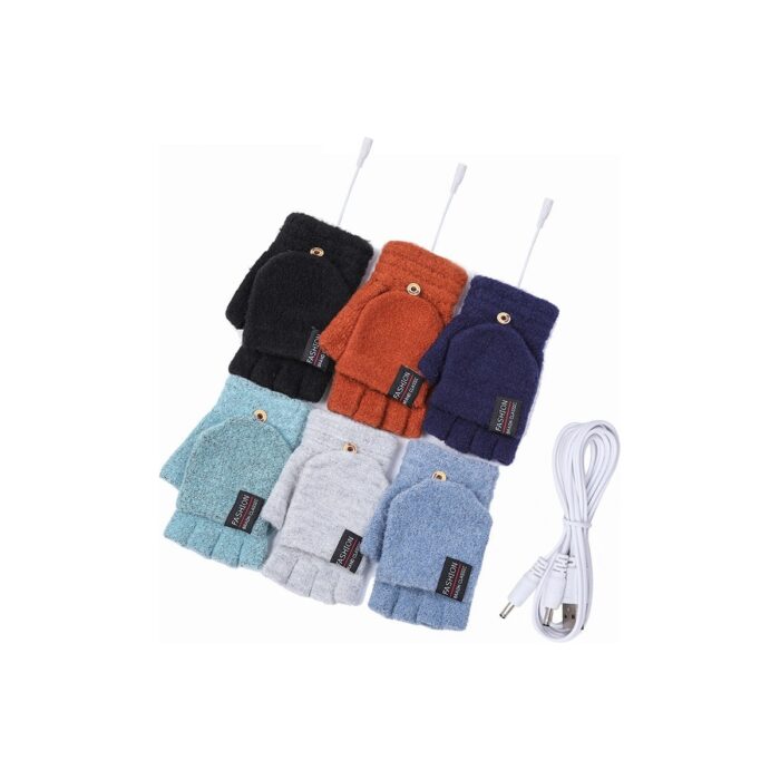 Xavier USB Şarj Edilebilir Isıtmalı Eldiven El Isıtıcıları Eldivenler Isıtıcı Yeniden Kullanılabilir Kış Sıcak Isıtma Dizüstü Kadın Erkek Için (Yurt Dışından) - Görsel 4