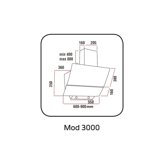 Alveus Mod 3000 Beyaz Davlumbaz - Görsel 2