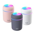 H2O LED Işıklı Mini Oda Hava Nemlendirici ve Taşınabilir Buhar Makinesi H2O Humidifier - Görsel 2