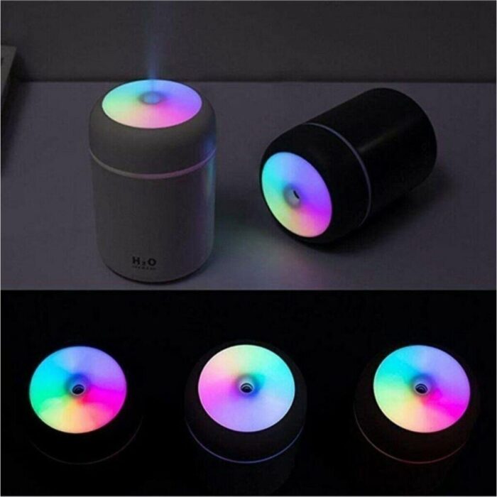 H2O LED Işıklı Mini Oda Hava Nemlendirici ve Taşınabilir Buhar Makinesi H2O Humidifier - Görsel 3