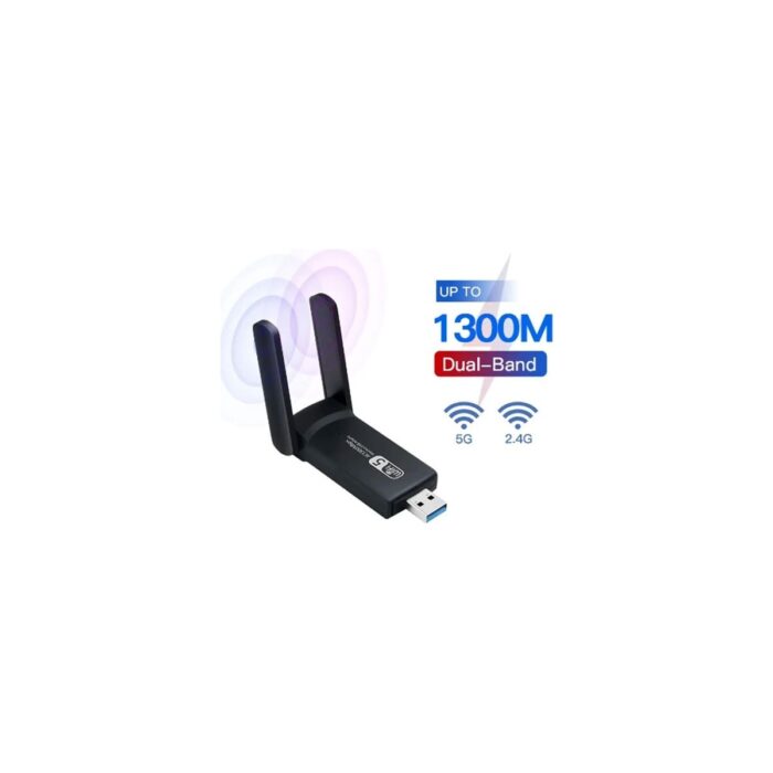 110000647246416.jpg Airstorr AC1200 Mbps Dual Band USB 3.0 Adaptör Kablosuz Wifi Alıcı - Görsel 1