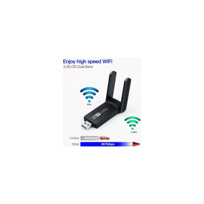 Airstorr AC1200 Mbps Dual Band USB 3.0 Adaptör Kablosuz Wifi Alıcı - Görsel 2