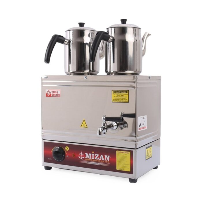 110000647409784.jpg Mizan 2 Demlikli Elektrikli Çay Kazanı Pleytsiz 19 Lt Demlikler Dahil - Görsel 1
