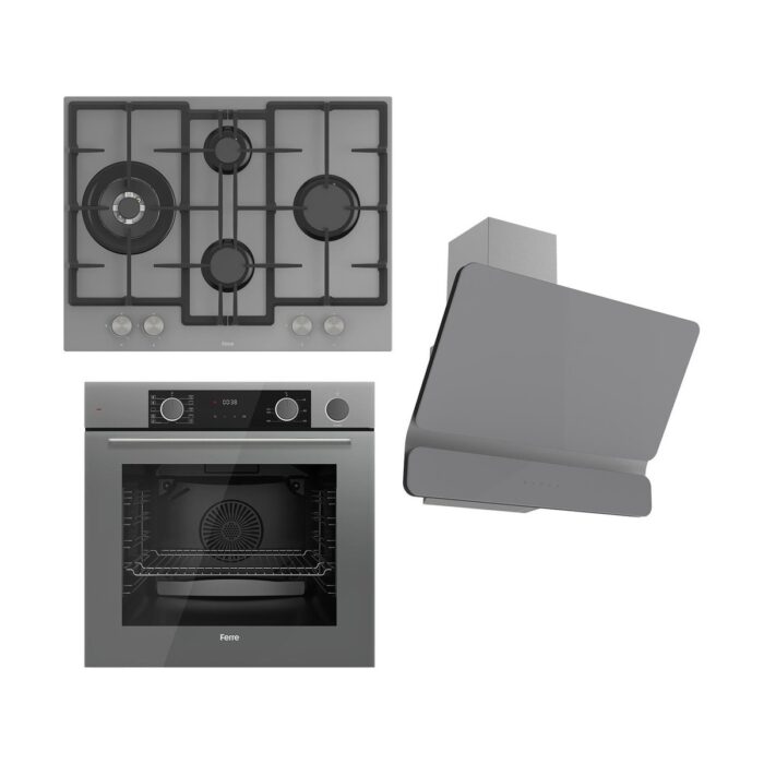 110000649837920.jpg Ferre Steamart&fryart Serisi Buharlı Pişirme Gri Set (ED078 + XE64CPR +D082 ) - Görsel 1