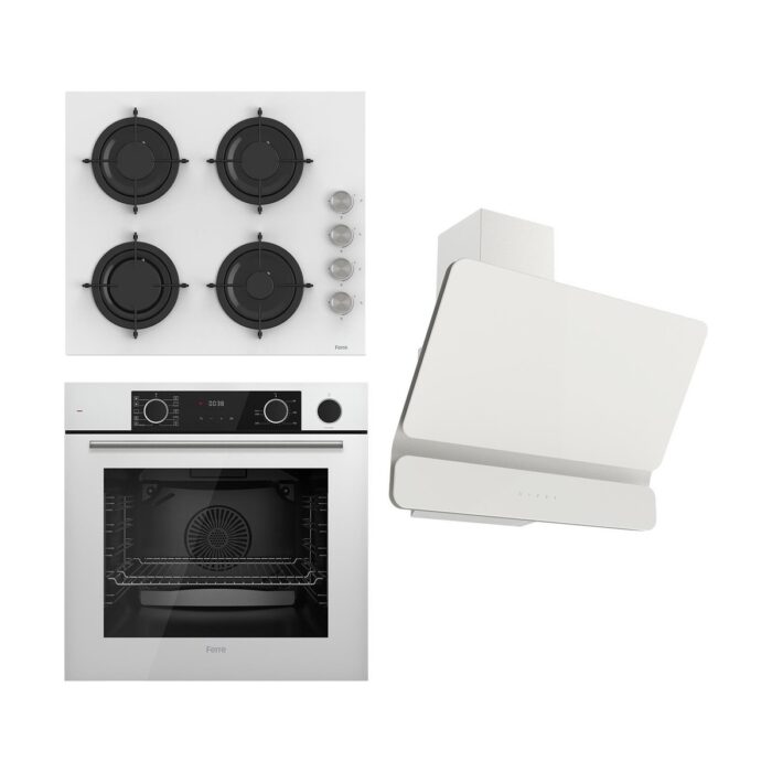 Ferre Steamart&fryart Serisi Buharlı Pişirme Beyaz Set (CS206 + XE64CB +D081 ) - Görsel 1