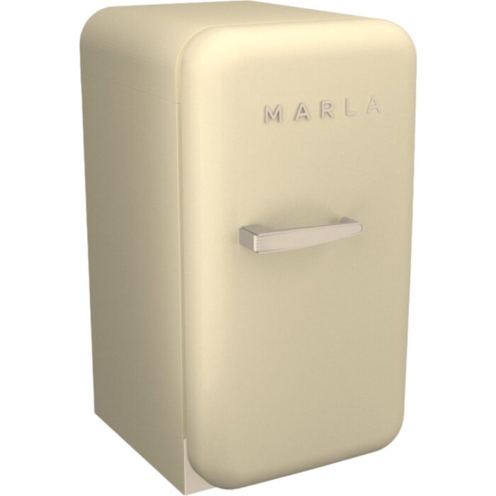 Elektromarla Retro Minibar Mini Buzdolabı Bej - Görsel 3