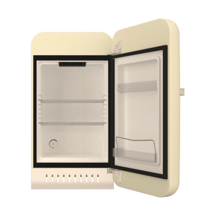 Elektromarla Retro Minibar Mini Buzdolabı Bej - Görsel 4