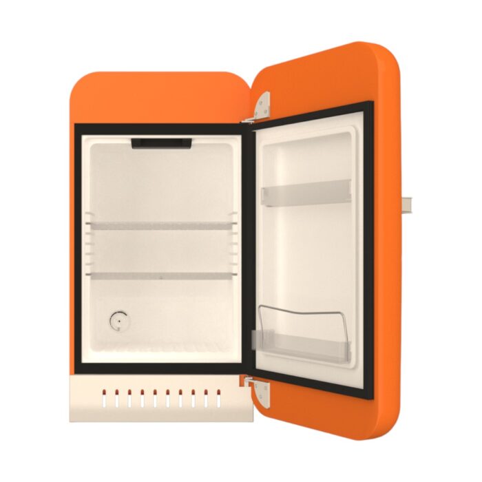 Elektromarla Retro Minibar Mini Buzdolabı Turuncu - Görsel 2
