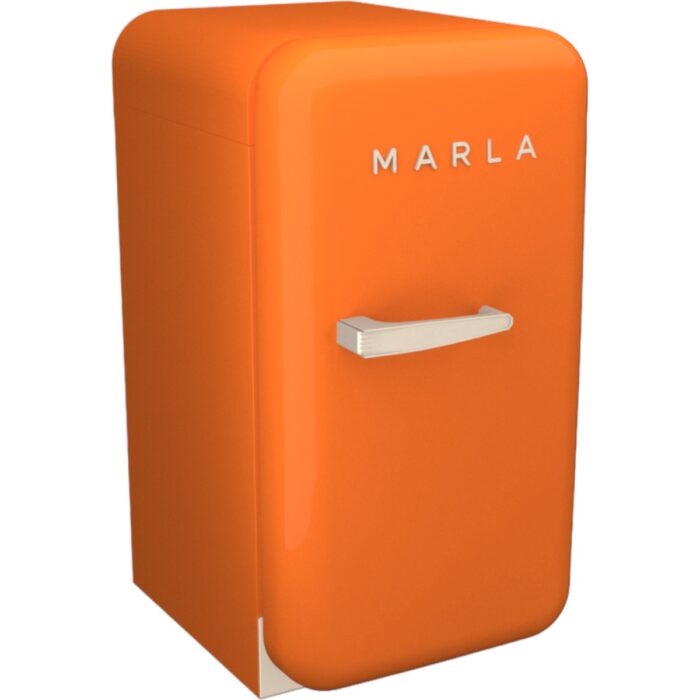 Elektromarla Retro Minibar Mini Buzdolabı Turuncu - Görsel 3