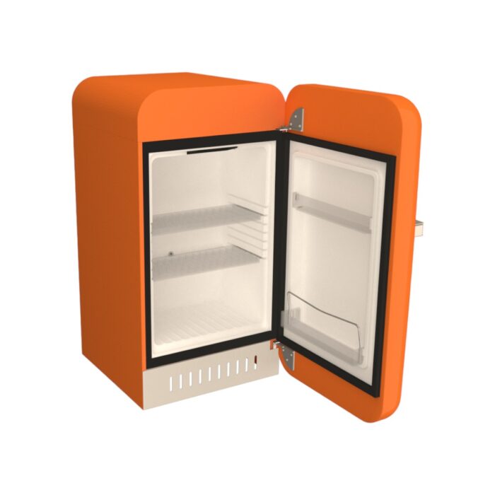 Elektromarla Retro Minibar Mini Buzdolabı Turuncu - Görsel 4