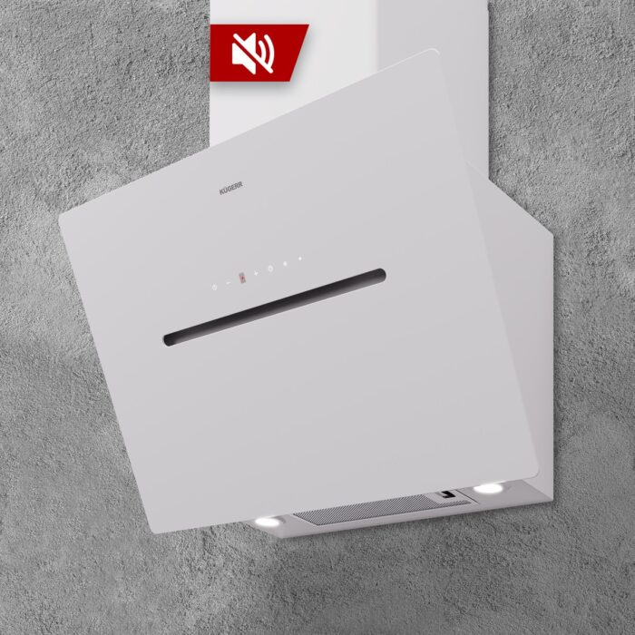 110000650713710.jpg Kügerr D8 60 cm Beyaz Sessiz Davlumbaz - Görsel 1