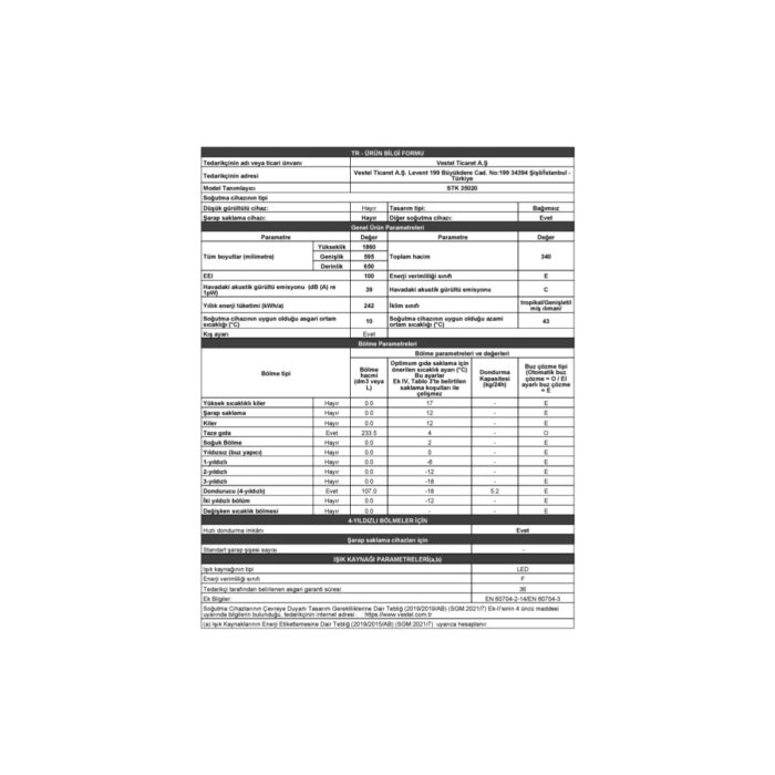 Regal Stk 35020 340 Lt Çift Kapılı Buzdolabı - Görsel 4